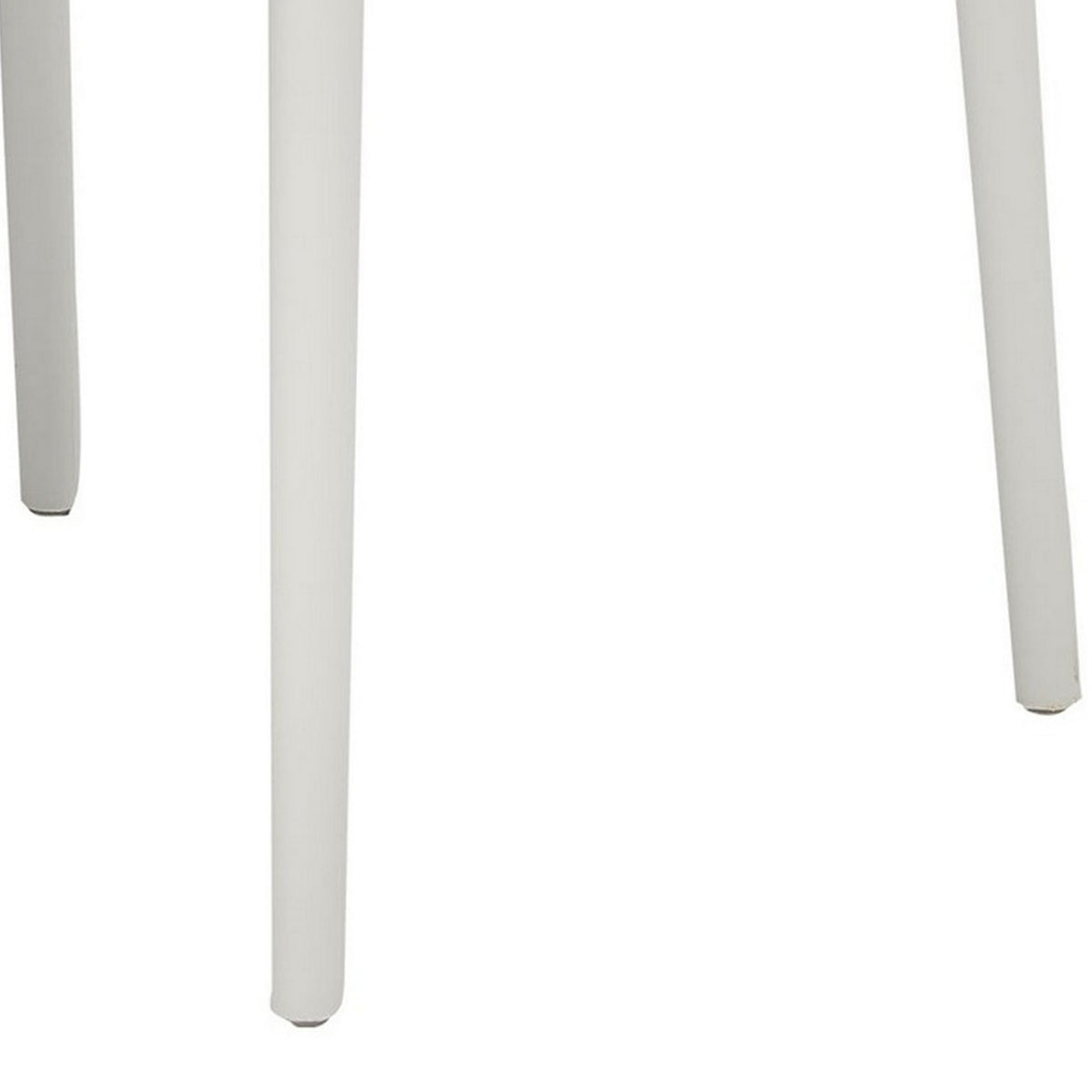 Teesy 22 Inch Side Dining Armchair Set of 4, Indoor Outdoor, White Finish - BM315392