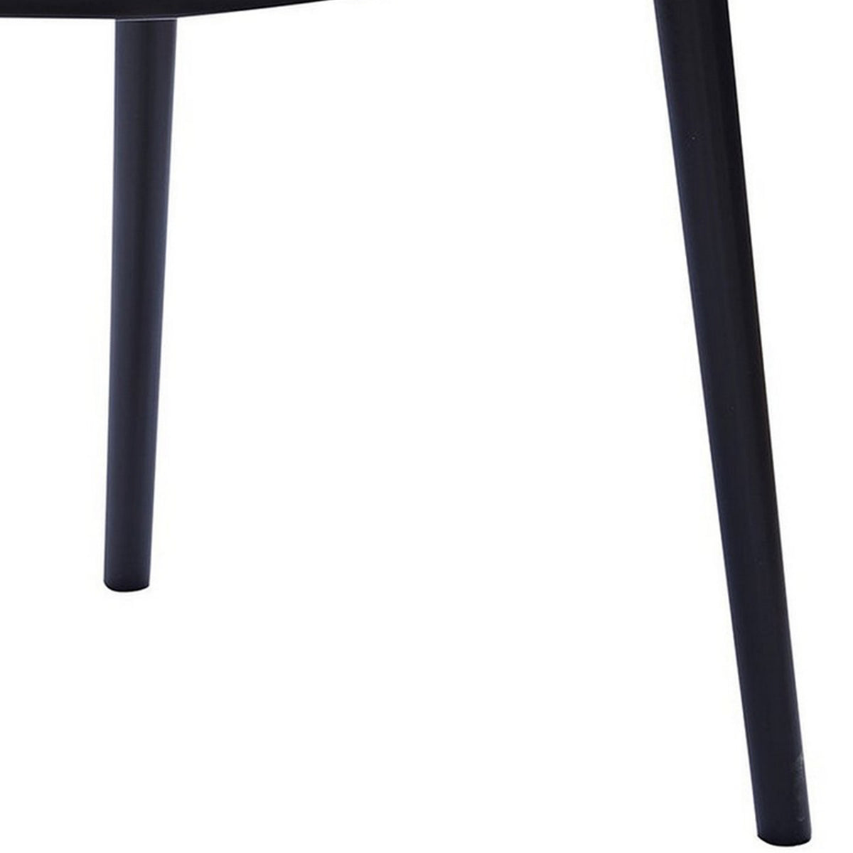 Geni 23 Inch Side Dining Chair Set of 4, Indoor Outdoor, Black Finish - BM315398