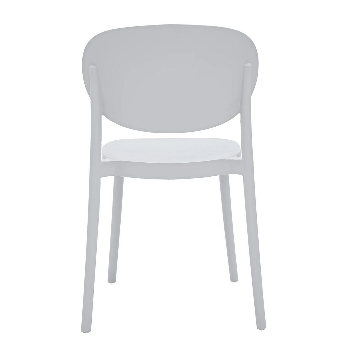 Heem 19 Inch Side Dining Chair Set of 4, Armless, Indoor Outdoor, White - BM315401