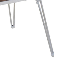 Fem 23 Inch Modern Side End Table, 1 Drawer, Angled Base, White Brown Wood - BM315416