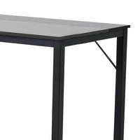 Tmy 55 Inch Office Desk Table, Rectangular Study Space, Black Metal Wood - BM315435