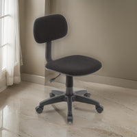 Gyna 20 Inch Swivel Office Computer Chair, Ergonomic, Armless, Black - BM315437