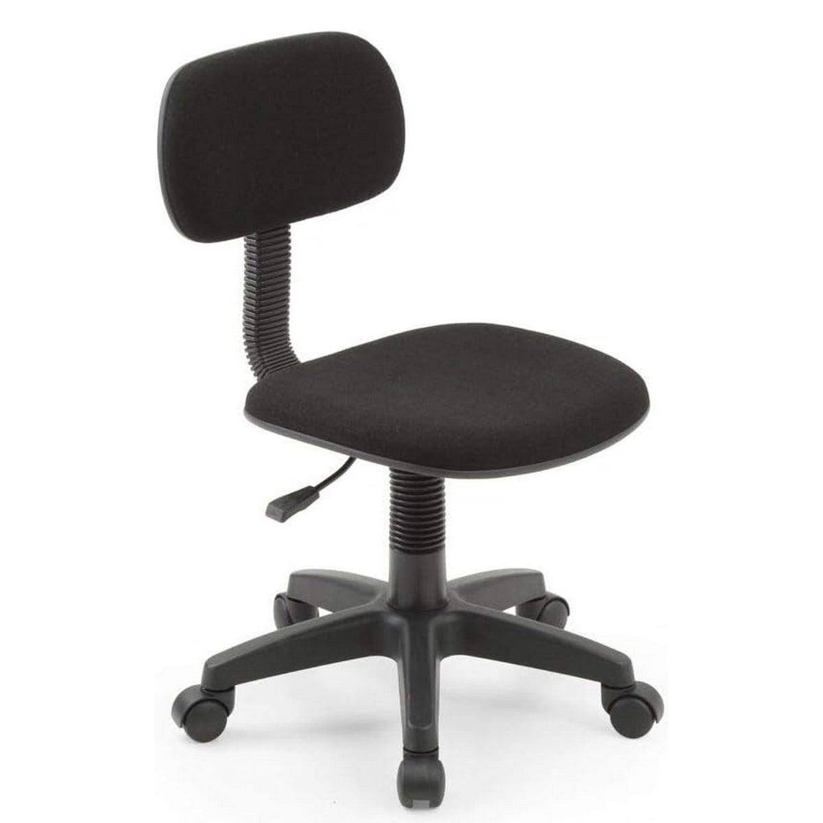 Gyna 20 Inch Swivel Office Computer Chair, Ergonomic, Armless, Black - BM315437