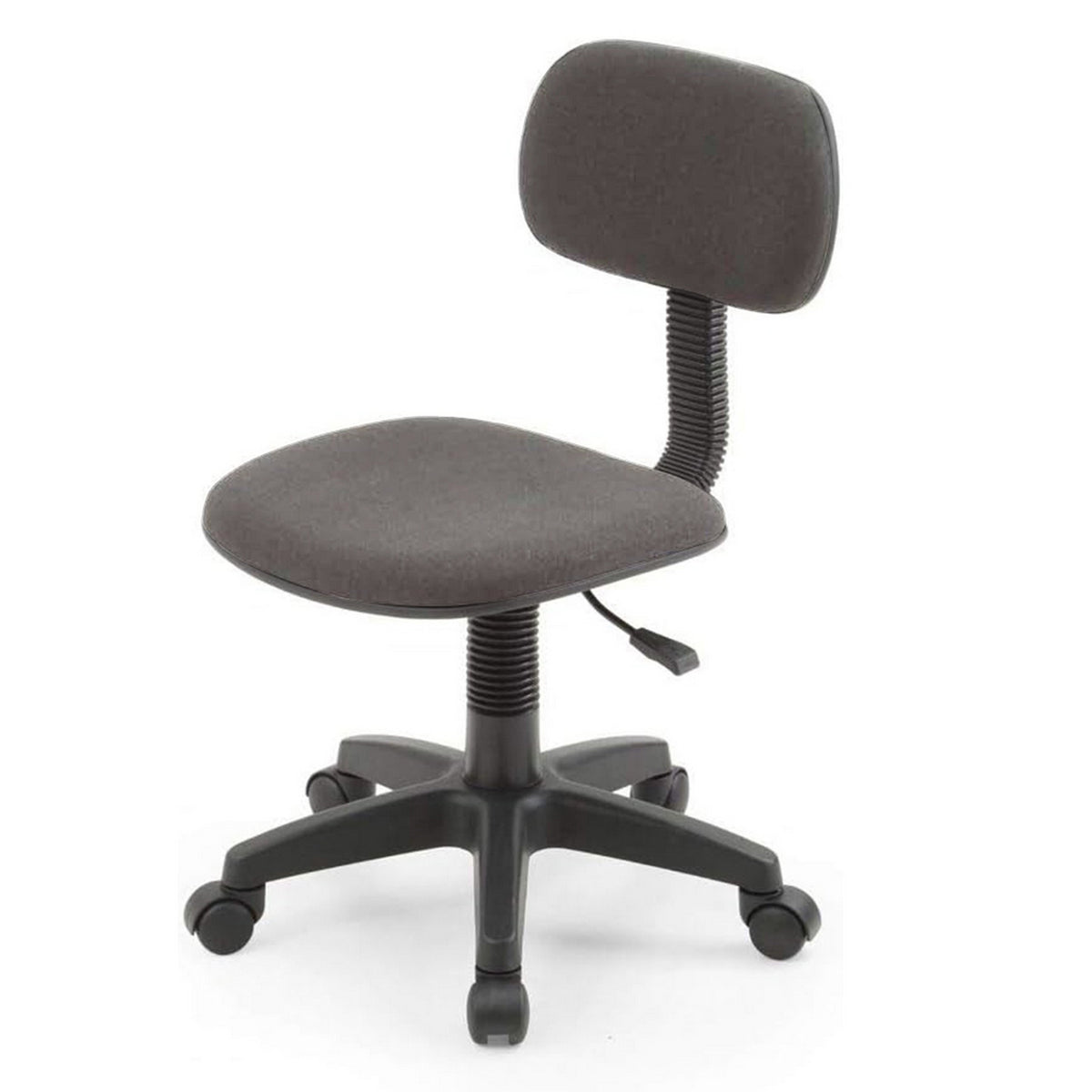 Gyna 20 Inch Swivel Office Computer Chair, Armless, Ergonomic Design, Gray - BM315438