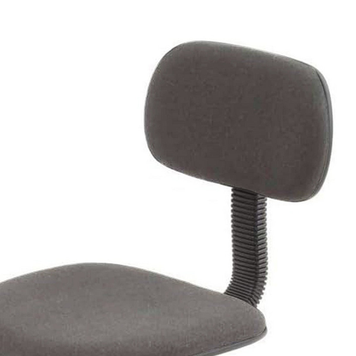 Gyna 20 Inch Swivel Office Computer Chair, Armless, Ergonomic Design, Gray - BM315438