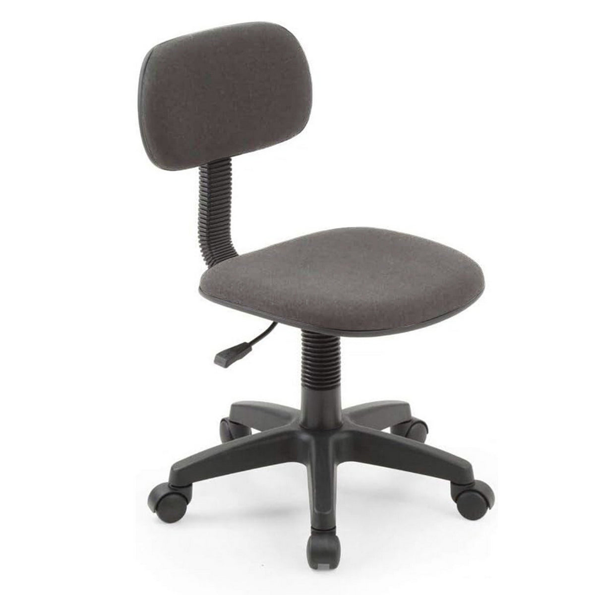 Gyna 20 Inch Swivel Office Computer Chair, Armless, Ergonomic Design, Gray - BM315438