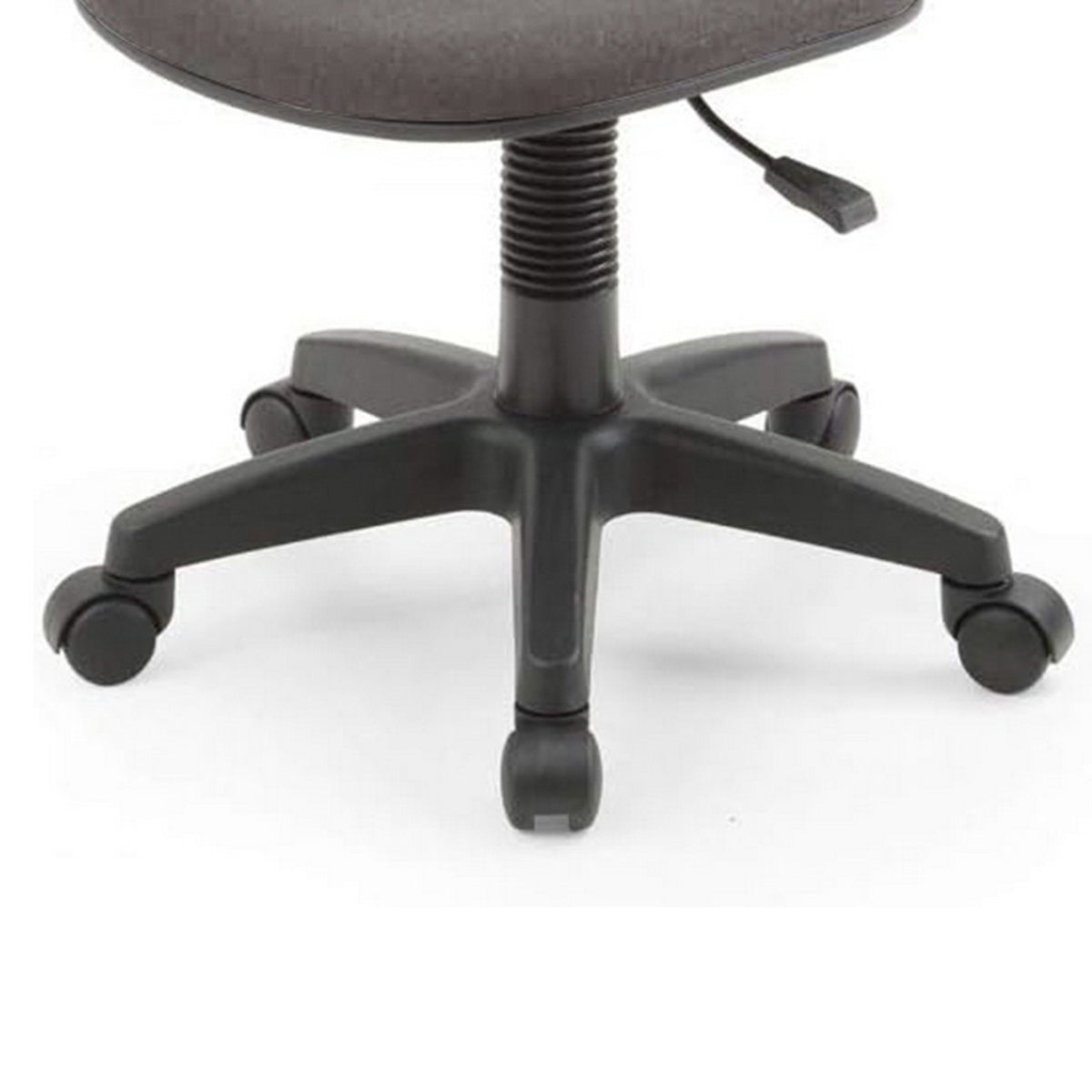 Gyna 20 Inch Swivel Office Computer Chair, Armless, Ergonomic Design, Gray - BM315438