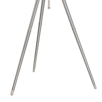 66 Inch Floor Lamp with White Drum Shade, Modern Chrome Metal Tripod Base - BM315444