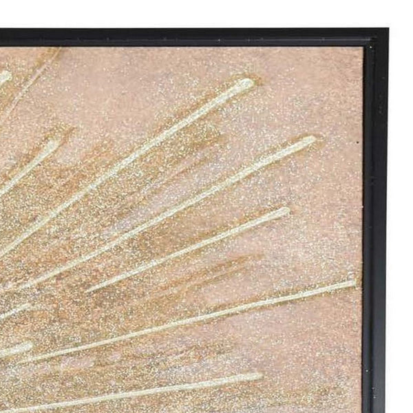 30 x 40 Framed Canvas, Gold Abstract Oil Painting, Natural, Brown, Black - BM315575