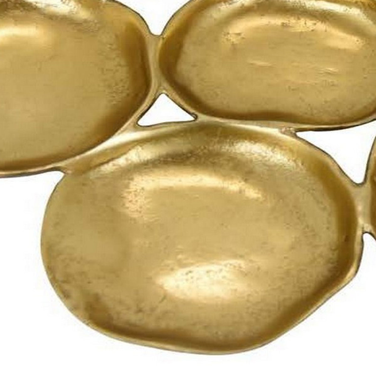 Jiva 9 Piece Decorative Bowl Set, Irregular Shaped Design, Gold Metal - BM315604