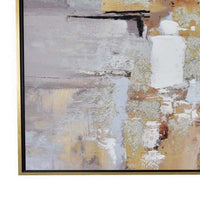 36 x 47 Inch Modern Wall Art, Home Decor Canvas Oil Painting, Gold White - BM315689