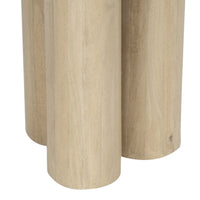 Hazel 17.7 Inch Round Side Table with 3 Pillar Legs, Handcrafted Natural Brown Mango Wood - BM315766
