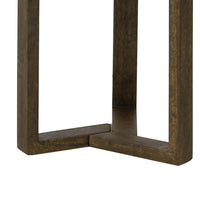 Fina 20 Inch Round Side End Table, White Genuine Marble Top, Natural Brown Mango Wood 3 Leg Sled Base - BM315771