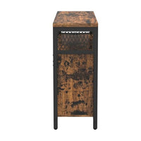 39 Inch Sideboard Storage Cabinet, Sliding Barn Door Shelf, Black, Brown - BM315773