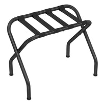 Rami 27 Inch Luggage Rack, Slatted Shelf, Foldable, Crossed Body, Black - BM315809