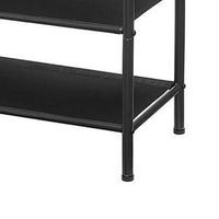 Byn 36 Inch Modern Shoe Rack, 5 Tier Adjustable Shelves, Black Steel, Brown - BM315812