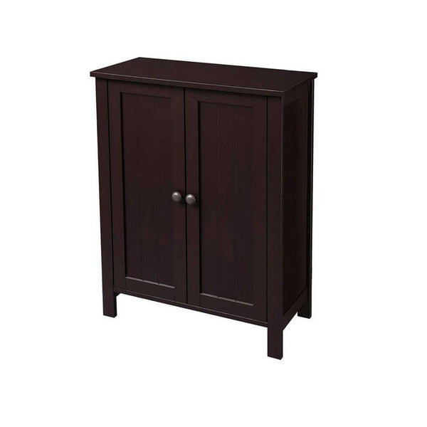 32 Inch Sideboard Cabinet with Double Doors, Adjustable, Farmhouse Brown - BM315813