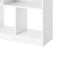 39 Inch Modern Bookcase with 8 Open Shelves for Cube Storage, White Wood - BM315829