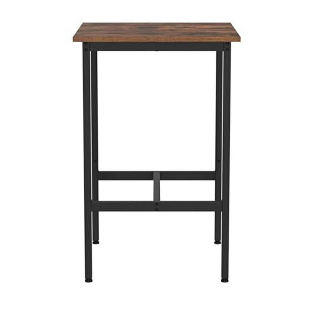 Sumi 35 Inch Counter Height Side Table, White Wood Top, Black Steel Legs - BM315838