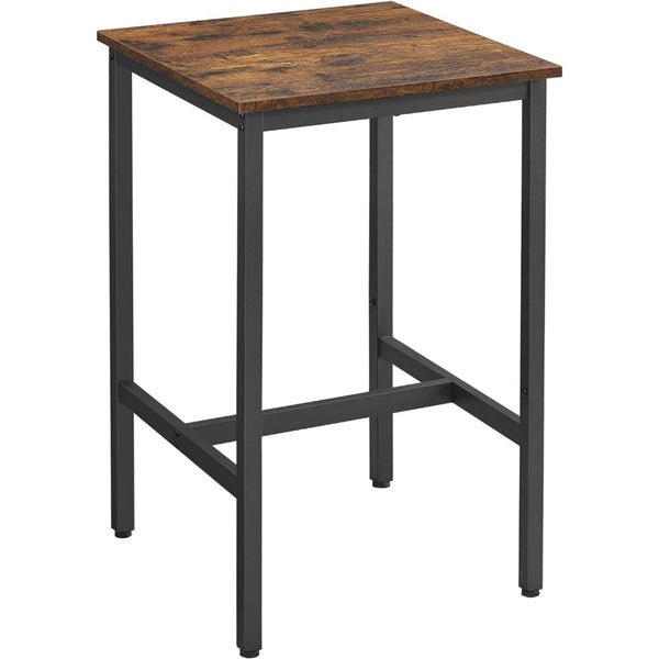 Sumi 35 Inch Counter Height Side Table, White Wood Top, Black Steel Legs - BM315838