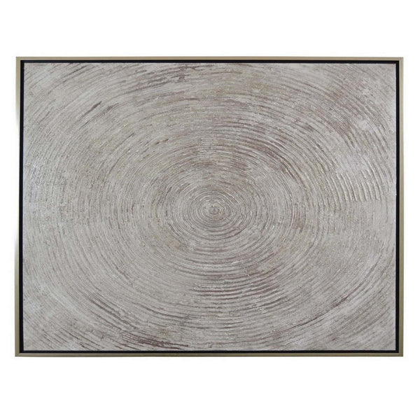 40 x 40 Inch Framed Wall Art Oil Painting, Abstract Spiral, Gray Black - BM315895