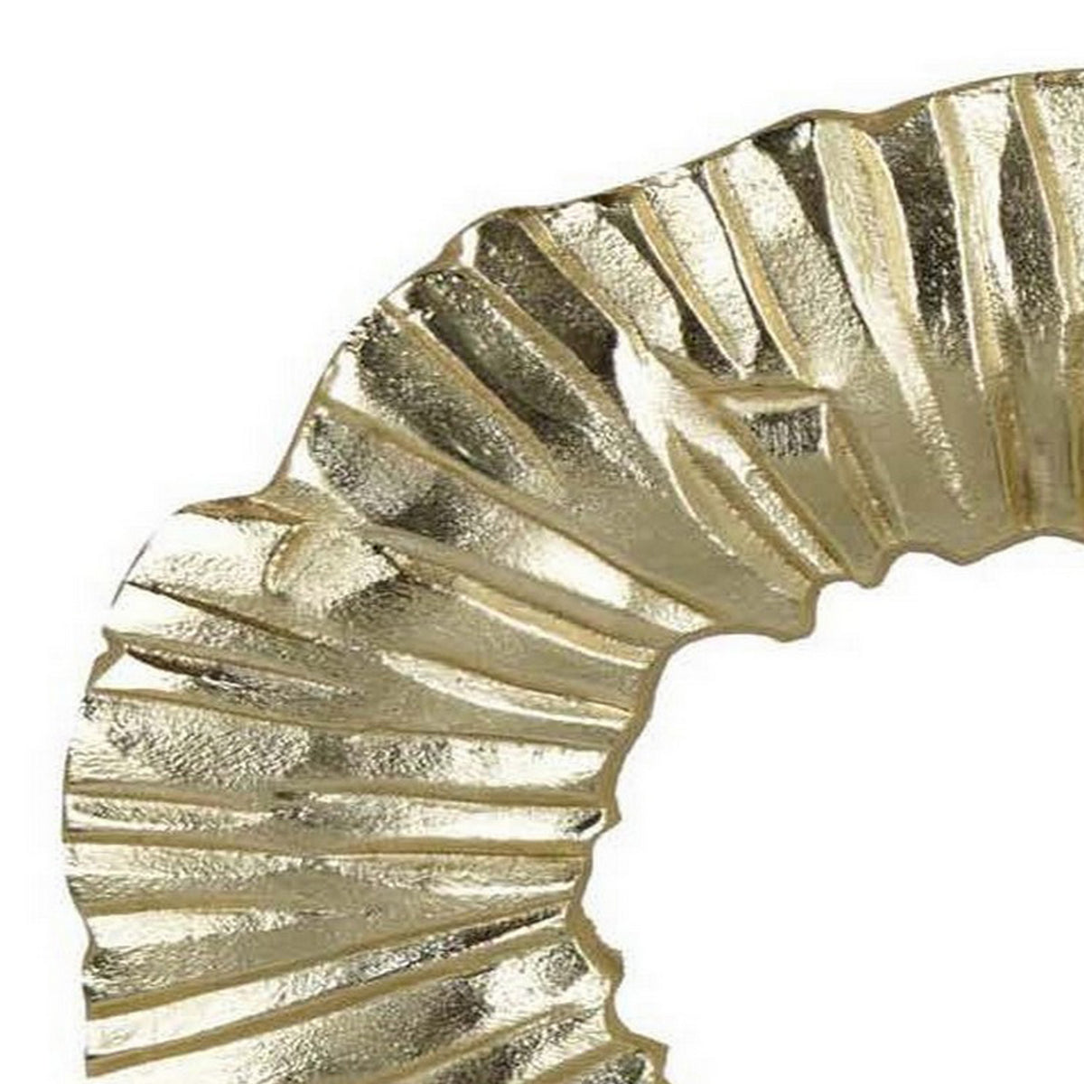23 Inch Modern Tabletop Decorative Statue, Solid Ring Design, Gold Metal  - BM315905
