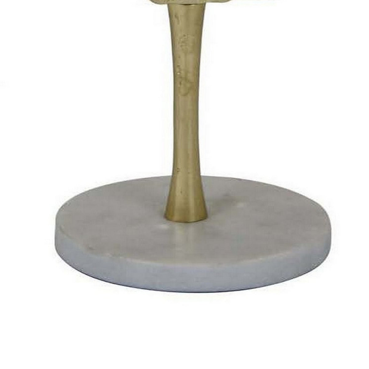 23 Inch Modern Tabletop Decorative Statue, Solid Ring Design, Gold Metal  - BM315905
