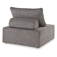 Lily 38 Inch Outdoor Lounge Chair, Armless Cushioned Seat, Brown Finish - BM315926