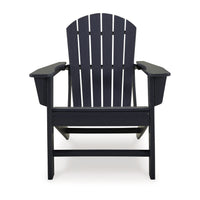 Sami 33 Inch Outdoor Chair, Slatted Design, Adirondack, Black Finish - BM315951