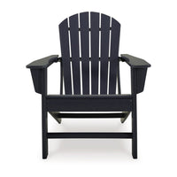 Sami 33 Inch Outdoor Chair, Slatted Design, Adirondack, Black Finish - BM315951