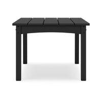 Fini 44 Inch Outdoor Coffee Table, Slatted Top, Modern Style, Black Finish - BM315961