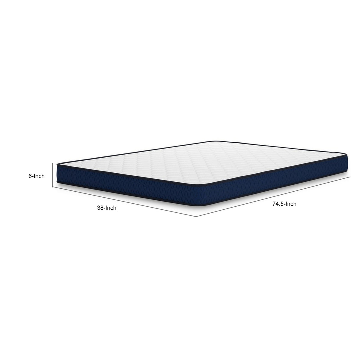 Liya 6 Inch Firm Twin Mattress, Plush Foam Fill, 4 Way Stretch Knit Cover - BM315982