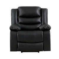 Carry 39 Inch Power Lift Recliner Chair, Black Faux Leather, Solid Wood - BM315997