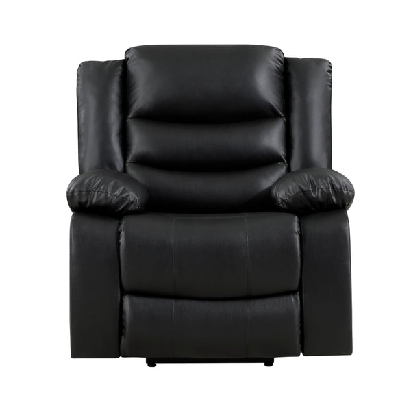 Carry 39 Inch Power Lift Recliner Chair, Black Faux Leather, Solid Wood - BM315997