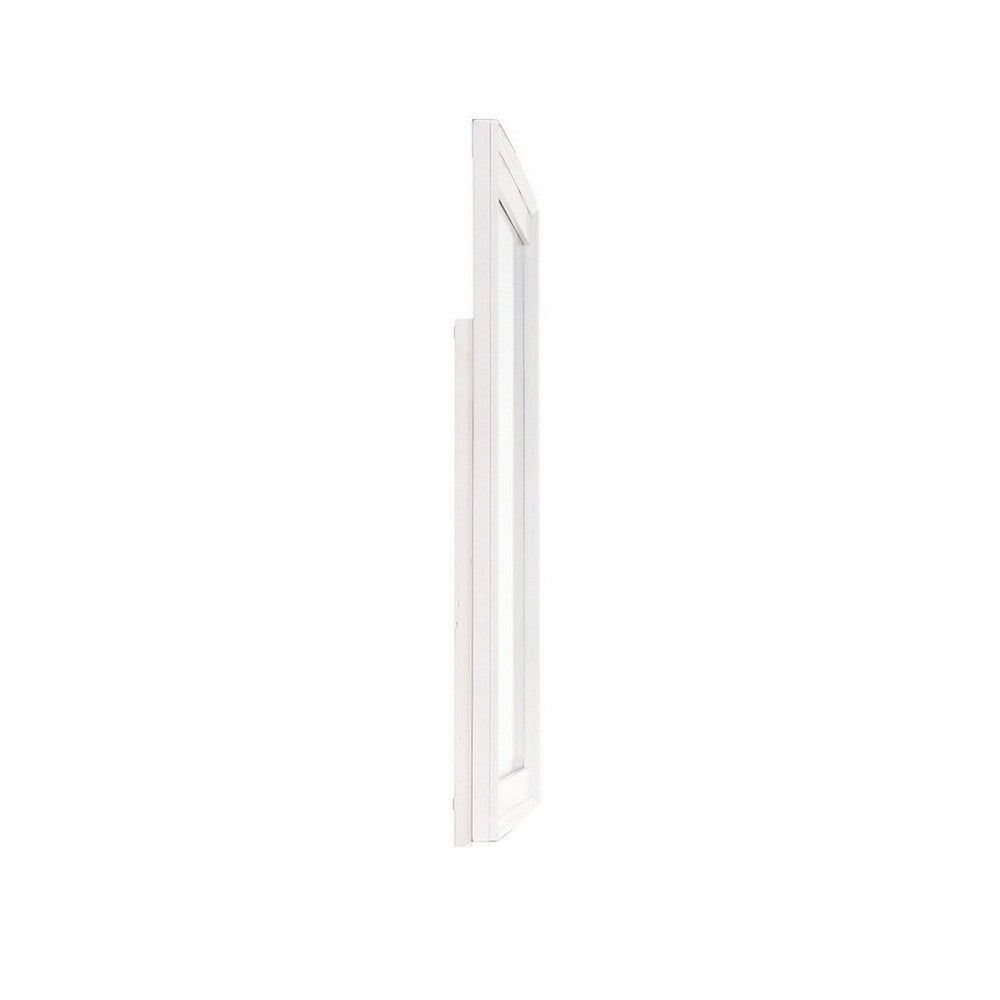 Zavi 32 x 40 Dresser Mirror, Rectangular Shape, Tempered Glass, White - BM316129