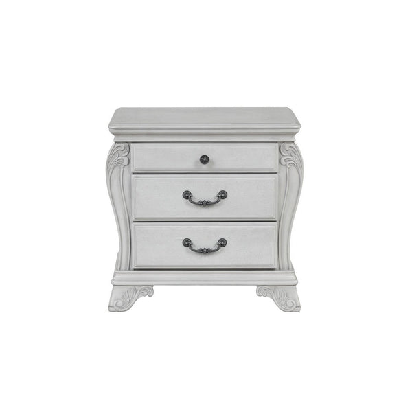 Api 29 Inch Nightstand, 3 Drawers, 2 Drop Handles, Classic Mist Gray - BM316141