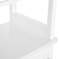 Fali 68 Inch Over Toilet Cabinet Stand, Slatted Double Doors, White - BM316248