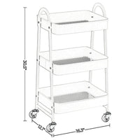 Navi 31 Inch Rolling Cart on Caster Wheels for Home, Office, Storage - BM316256