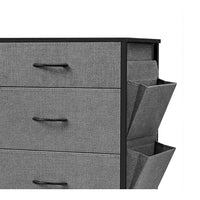 Savi 42 Inch Small Space Dresser, 6 Fabric Drawers with Side Pockets, Gray - BM316268