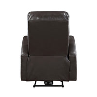 Rica 38 Inch Power Recliner Chair, Plush Brown Faux Leather, Foam Cushions - BM316344