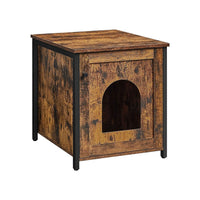 24 Inch Nightstand Side Table with Cat Litter Box Cut Out Front - BM316383