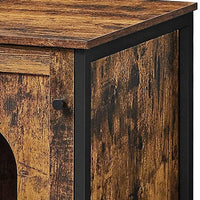 24 Inch Nightstand Side Table with Cat Litter Box Cut Out Front - BM316383