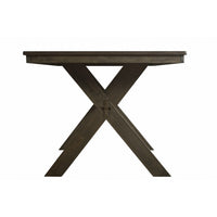 Dow 59 Inch Dining Table, Farmhouse Style Cross Base, Dark Brown Wood - BM316481