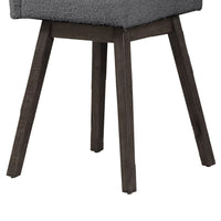 Ghy 25 Inch Swivel Counter Chair Set of 2, Gray Textured Upholstery, Brown - BM316501