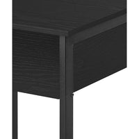 22 Inch Side End Table, 2 Adjustable Mesh Shelves, Square Top, Black, Gray - BM316546