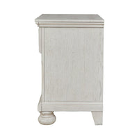 Lea 27 Inch Nightstand, Single Drawer Traditional Style, Open Cubby, White - BM316581