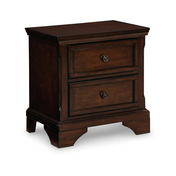 Ada 27 Inch Nightstand, English Dovetail Joints, 2 Gliding Drawers, Brown - BM316583