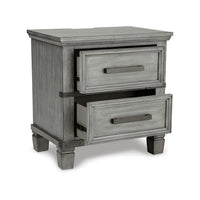 Zac 57 Inch Nightstand, 6 Drawers, Contemporary Metal Accents, Light Gray  - BM316585