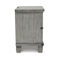 Zac 57 Inch Nightstand, 6 Drawers, Contemporary Metal Accents, Light Gray  - BM316585