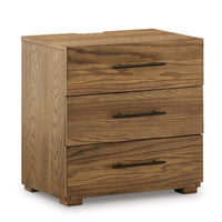 Ira 26 Inch Bedside Nightstand, Wooden Frame, 5 Gliding Drawers, Brown - BM316594